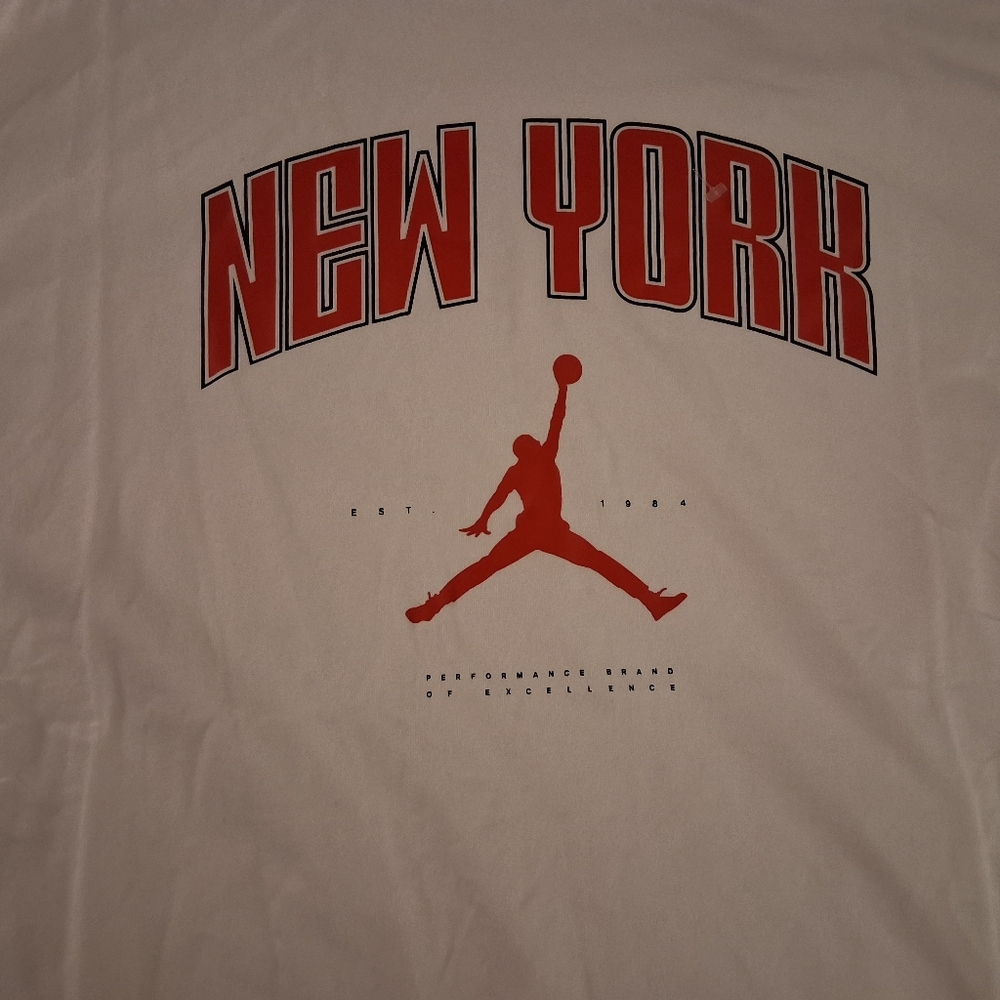 Jordan New York Red And White Short Sleeve T-shirt XXL NWT
